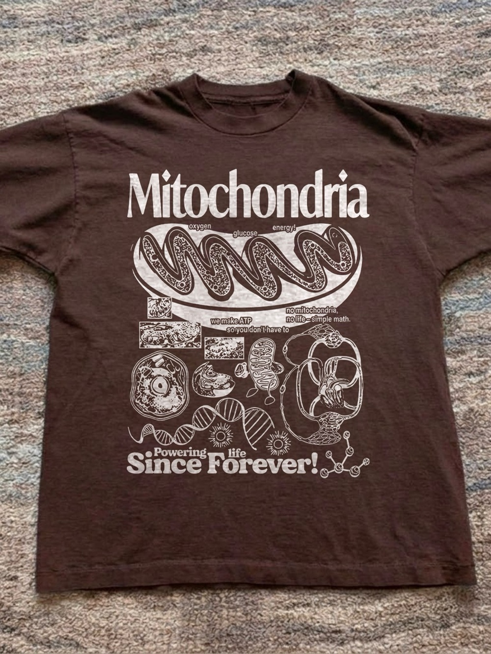 Science Nerd Biology Mitochondria STEM Brown Classic T-Shirt